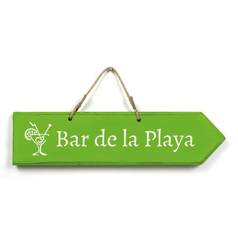 artesanal cartel de madera "Bar de la playa" Arte y decoración Carteles decoración madera personalizados 